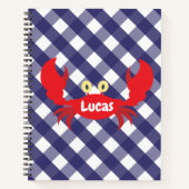 Gingham Crab - Gepersonaliseerd Notitieboek (Voorkant)