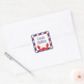 Gingham Crab gepersonaliseerde Stickers (Envelop)