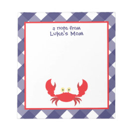 Gingham Crab Persoonlijk Notitieblok