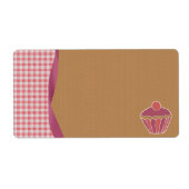 Gingham Cupcake Labels (Voorkant)