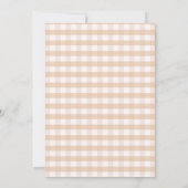 Gingham cutie draait één Oranje verjaardag Kaart (Achterkant)