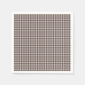 Gingham-Dark Brown-Paper Napkins Servet (Voorkant)