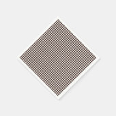 Gingham-Dark Brown-Paper Napkins Servet (Hoek)