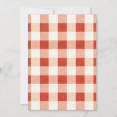 Gingham Denim achtertuin BBQ-feest uitnodiging  (Achterkant)