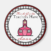 Gingham derde klas leraar magneet (Voorkant)