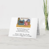 Gingham Dog en Calico Cat Feestdagen Kaart (Achterkant)