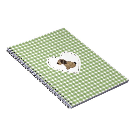 Gingham Dog in het hart Notitieboek (Rechterzijde)