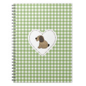 Gingham Dog in het hart Notitieboek (Voorkant)