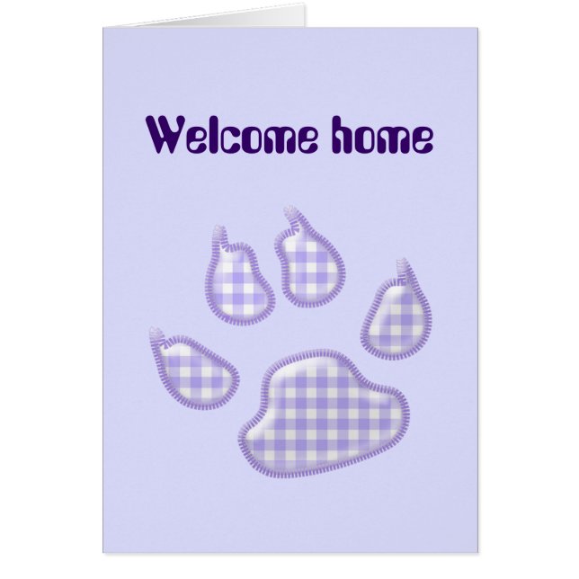 gingham dog paw - paars (Voorkant)