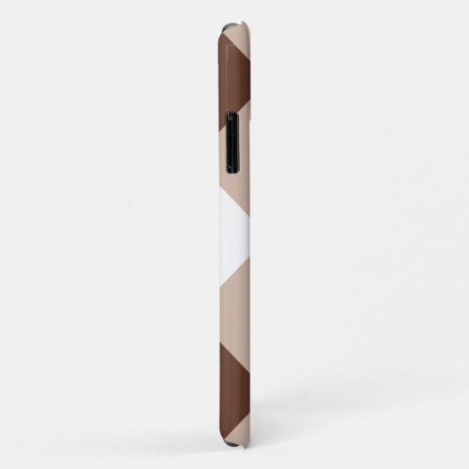 Gingham - Donkere en lichte, bruine telefoontas Case-Mate iPhone Case (Achterkant/rechts)