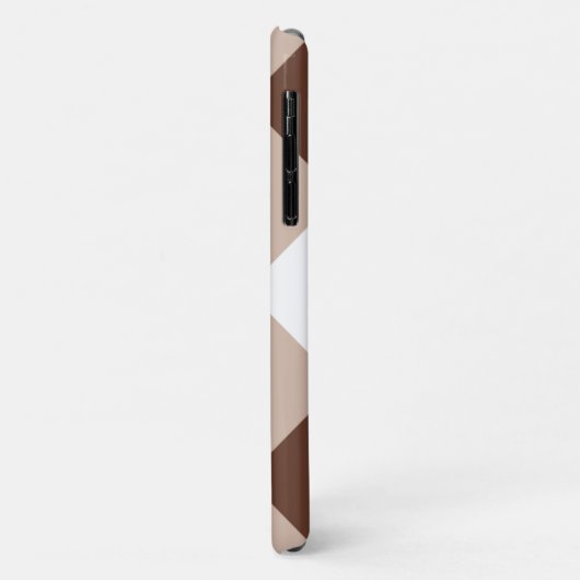 Gingham - Donkere en lichte, bruine telefoontas Case-Mate iPhone Case (Achterkant/links)
