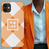 Gingham - Donkere en Oranje telefoontas van Pastel Case-Mate iPhone Case