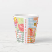 Gingham Dromen van de Zomerlatte Latte Mok (Voorkant)