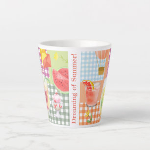 Gingham Dromen van de Zomerlatte Latte Mok