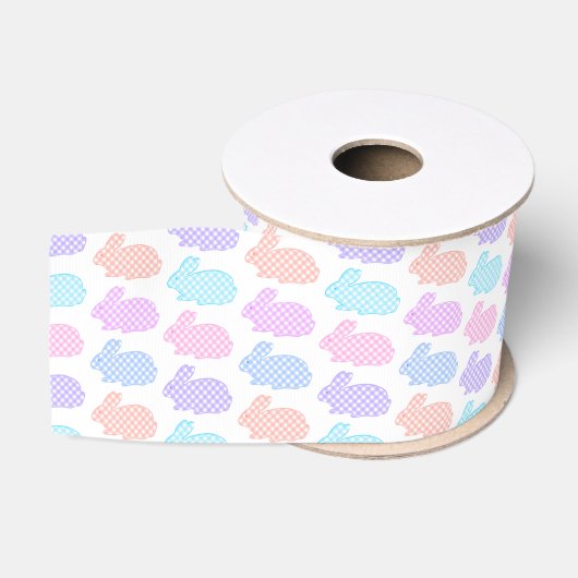 Gingham Easter Bunny Pattern Grosgrain Lint (Spoel)