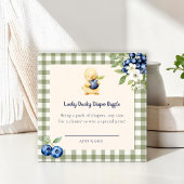Gingham Eend Baby Shower Luier Raffle Kaart