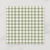 Gingham Eend Baby Shower Luier Raffle Kaart (Achterkant)