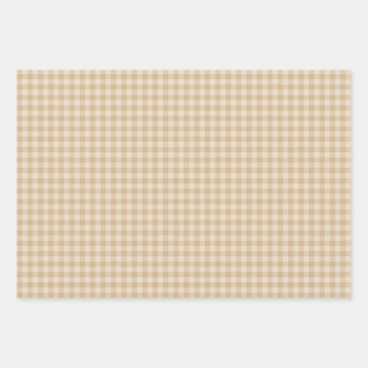 Gingham Elegant Cream - Inpakpapier vellen (Voorkant 2)