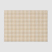 Gingham Elegant Cream Pattern Tissue Paper Tissuepapier (Voorkant)