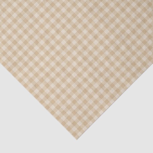 Gingham Elegant Cream Pattern Tissue Paper Tissuepapier (Detail)