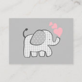 Gingham Elephant Gift Registry Kaart (Achterkant)