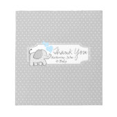 Gingham Elephant Snoep Bar Wrap Notitieblok (Voorkant)
