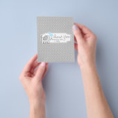 Gingham Elephant Snoep Bar Wrapper Favor Flyer (Hand)