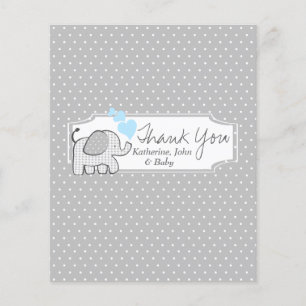 Gingham Elephant Snoep Bar Wrapper Favor Flyer
