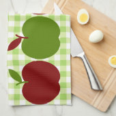Gingham en appels theedoek (Quarter Fold)