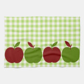 Gingham en appels theedoek (Horizontaal)
