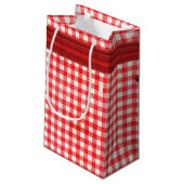 Gingham en Bow Klein Cadeauzakje (Achterkant Gekanteld)