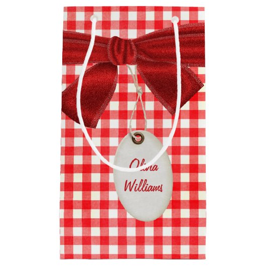 Gingham en Bow Klein Cadeauzakje (Voorkant)