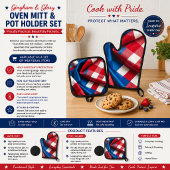 Gingham en Glory Ovenwant & Pannenlap Set