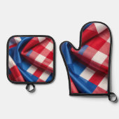 Gingham en Glory Ovenwant & Pannenlap Set (Voorkant)
