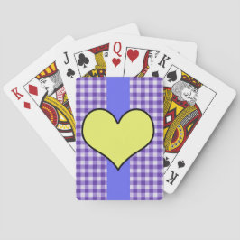 Gingham en ontwerp van het hart pokerkaarten