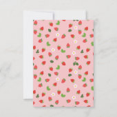 Gingham en Strawberry Berry Sweet Baby shower Kaart (Achterkant)