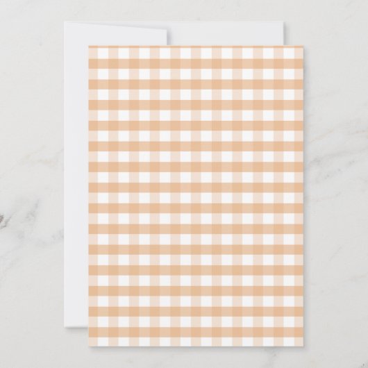 Gingham Fall Festival Invitation Harvest Party Kaart (Achterkant)