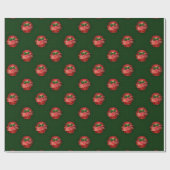 Gingham Feliz Navidad Cadeaupapier (Vlak)