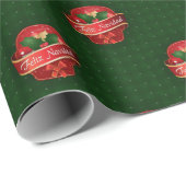 Gingham Feliz Navidad Cadeaupapier (Rol Hoek)