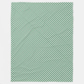 Gingham Fleece Blanket Green and White Check (Voorkant)