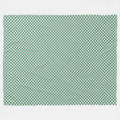 Gingham Fleece Blanket Green and White Check (Voorkant (Horizontaal))