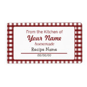 Gingham Food Label (Voorkant)