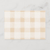 Gingham French Teddy Bear Diapper Raffle Informatiekaartje (Achterkant)