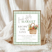 Gingham Fresh off Market Recept Liefde Vrijgezelle Poster