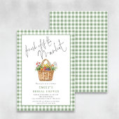 Gingham Fresh van het Market Script-Vrijgezellenfe Kaart