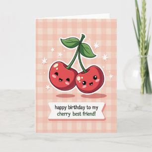 Gingham Fruit Verjaardagskaart Kaart