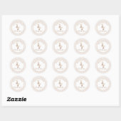 Gingham Gans Babyshower Stickers in Beige (Vel)