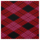 Gingham Gecontkered Red- en Black Pattern Fabric Stof (Swatch)