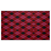 Gingham Gecontkered Red- en Black Pattern Fabric Stof (Fat Quarter)