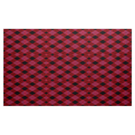 Gingham Gecontkered Red- en Black Pattern Fabric Stof